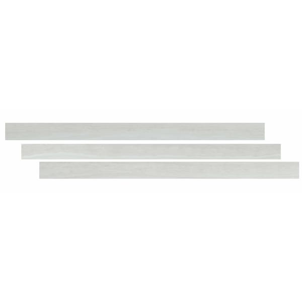 White Ocean 3/4 In. T X 2-3/4 In. W X 94 In. L Luxury Vinyl Flush Stair Nose Molding